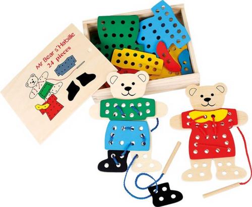 Boutique de jouets en bois, JBD vous présente ses jouets créatifs en bois de chez Legler, l'ours à habiller. Expédition sous 24h, frais de port offert. Satisfait ou remboursé.