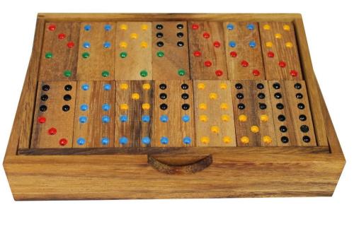 Magasin de jouets en bois, la maison JBD vous présente ses jeux de société en bois, le coffret de dominos double-six, un grand classique des jeux de société. Satisfait ou remboursé.