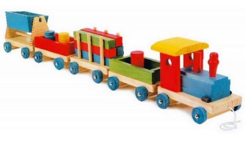 Magasin de jouets en bois, JBD vous présente ses jeux de train en bois de chez Legler, la locomotive Emil et sa marchandise. Frais de port offert dès 39€ d'achat.