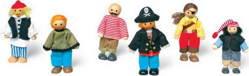 Boutique de jouets en bois, JBD vous présente ses jouets d'imagination en bois de chez Legler, les petites poupées Pirates. Expédition sous 24h, frais de port offert. Satisfait ou remboursé.