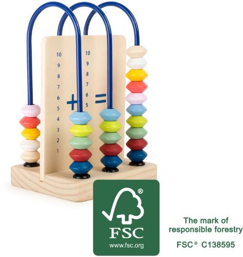 Wooden toy store, the JBD house presents its wooden educational toys, the small abacus to learn mathematics.