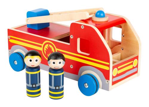 Magasin de jouets en bois, la maison JBD vous présente ses jeux de rôles en bois, le camion de pompiers XL, avec ses deux soldats du feu, on est en sécurité. Satisfait ou remboursé.