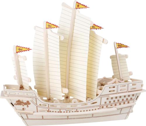 Revivez les aventures du célèbre explorateur chinois Zheng He, en reconstituant son bateau à voile, ou plutôt sa jonque chinoise. Très belle maquette en bois.