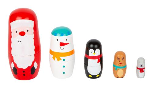 Wooden toy store, the JBD house presents its motor skills toys, the Christmas Russian nesting dolls, a classic revisited for the most beautiful holiday of the year.