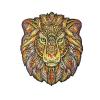 Puzle de madera de prestigio que representa un leon majestuoso impresionante, con piezas únicas recortadas sobre el tema de los animales africanos. Satisfecho o rembolsado.
