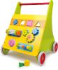 Ce chariot de marche est idéal pour accompagner bébé dans ses premiers pas, mais également pour développer la motricité fine avec différents jeux.