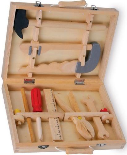Boutique de jouets en bois, JBD vous présente ses jouets d'imitations en bois de chez Legler, la boite à outils Maik. Expédition sous 24h, frais de port offert. Satisfait ou remboursé.