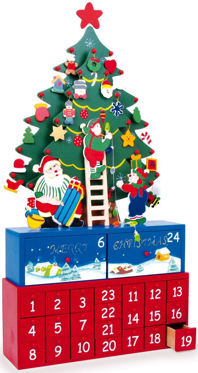 Sapin calendrier de l'Avent - Objets en bois Noël - 10 Doigts