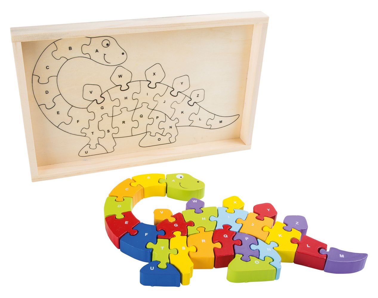Wooden Abc Puzzle Educate Small Foot Company Educational Game