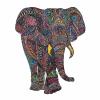 Puzzle exceptionnel en bois représentant un éléphant impressionnant, avec des pièces uniques découpées sur le thème des animaux d’Afrique. Livraison gratuite.