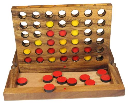 La version géante en bois du célèbre jeu puissance 4. Soyez le premier à aligner 4 pions d'une même couleur, et c'est gagné. Un jeu de stratégie pour toute la famille.