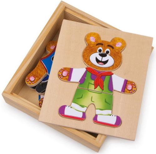 Boutique de jouets en bois, JBD vous présente ses jouets créatifs en bois de chez Legler, l'ours Nico à habiller. Expédition sous 24h, frais de port offert. Satisfait ou remboursé.