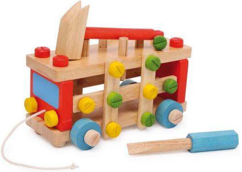 Boutique de jouets en bois, JBD vous présente ses jouets de motricité en bois de chez Legler, le camion à construire et marteler. Expédition sous 24h, frais de port offert. Satisfait ou remboursé.