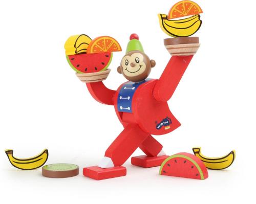 Un singe tient un plateau dans chacune de ses mains, à vous de poser les fruits sur chaque plateau afin de garder l’équilibre et de ne pas tout faire tomber.