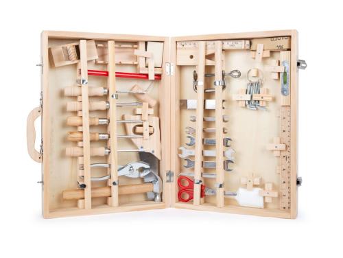 Magasin de jouets en bois, la maison JBD vous présente ses jeux de rôle en bois, la boîte à outils de luxe. Avec tous ces accessoires, vous pourrez tout réparer dans la maison. Livraison gratuite.