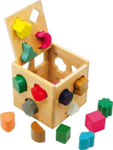 Magasin de jouets en bois, JBD vous présente ses jeux de motricité en bois de chez small foot, le cube à formes en bois. Frais de port offert dès 39€ d'achat.